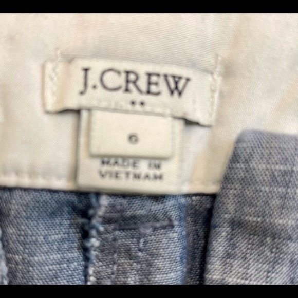 J. Crew Factory Chambray Chino Shorts, Size 6 - Picture 2 of 5
